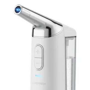 Close-up shot of the best battery operated bidet showing the nozzle and control buttons.