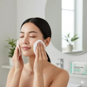 Gentle, unscented face and body shower wipes are safe for sensitive skin and quick facial cleansing.