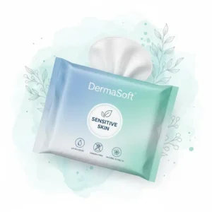 Comparison showing a thick, durable XL bath-style product versus a standard small wipe to choose wipes to clean body.