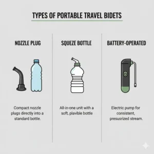 An overview of different styles and designs available for the best backpacking bidet market.