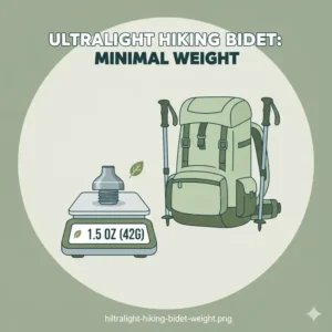 An ultralight hiking bidet weighing almost nothing for long-distance backpackers.