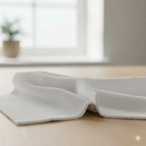 Macro image of the soft, non-woven fabric material used to make the best adult wipes for sensitive skin, ensuring comfort and reduced friction.