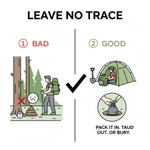An eco-friendly guide on using a backpack toilet to follow leave no trace principles.