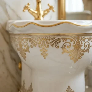 A sleek and minimalist wall-mounted artistic bidet for exclusive bathrooms in a contemporary setting.