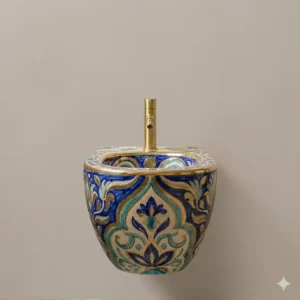 Classic ceramic craftsmanship with a vintage designer bidet artistic aesthetic.